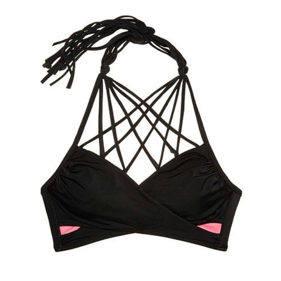 Victoria's Secret Other - Victoria’s Secret Black Strappy Bikini Top